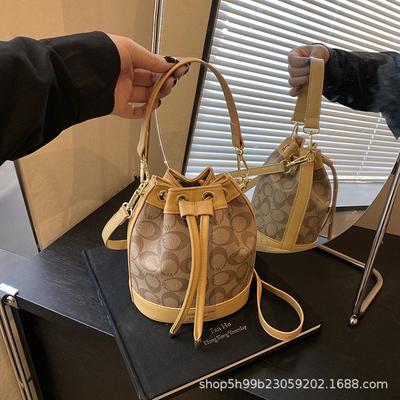 Hot Sale New Fashion Bucket Bag Portable One Shoulder Oblique Cross Women's Bag