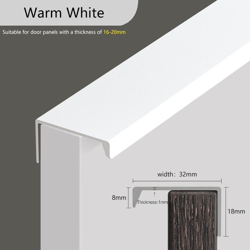 Invisible Kitchen Door Handles EdgePull Handle Closet Door Drawer Colorful Pulls For Furniture Morandi Green Blue Orange