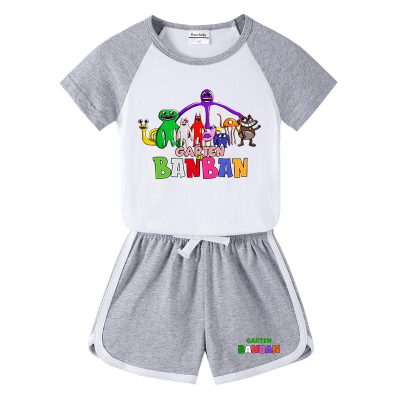 2025 Kids' Summer Outfit: Boys & Girls Casual Two-Piece Set - T-Shirt & Hot Pants