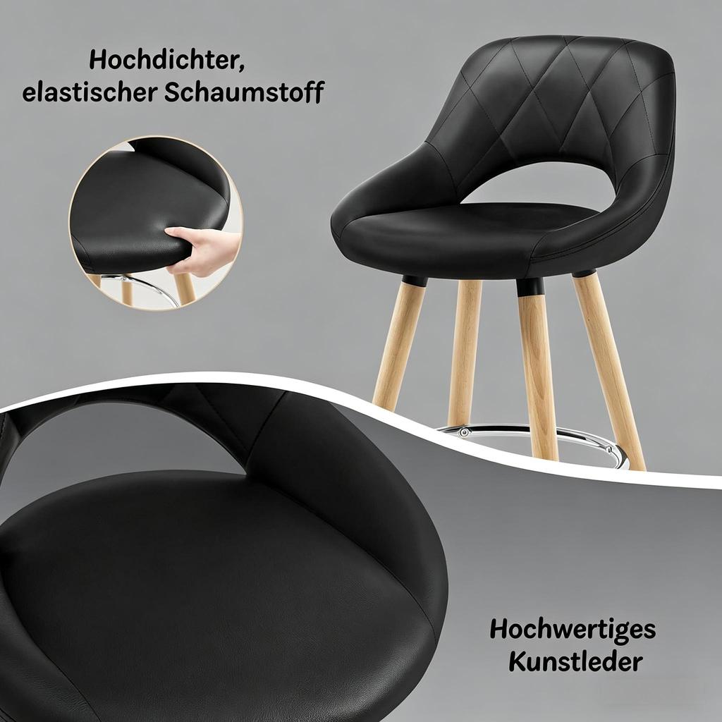 Multifunctional Chair, Backrest for Dining Chairs, Bar Stool, for Kitchens, Bars, Jewelry Stores (Only one bar stool is included)