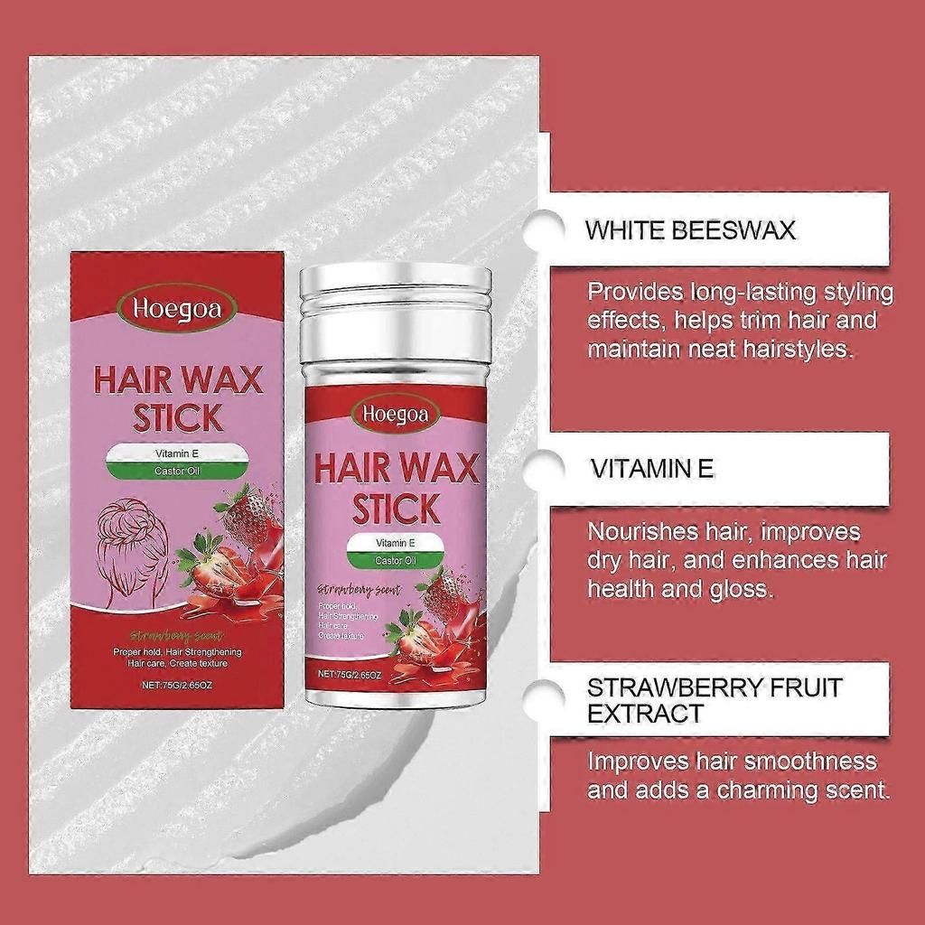 75g Professional Hair Wax Stick for Strong Hold Styling and Edge Control - Unisex