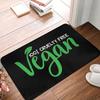 Cute Rainbow Vegan Food Doormat Mat Anti-Slip Plant Based Diet Kitchen Bath Balcony Rug Carpet 40*60cm