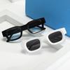 2PACK Small Rectangle Sunglasses Women Men Vintage Brand Designer Square Luxury Sun Glasses Shades Female Camber Concave Glasses