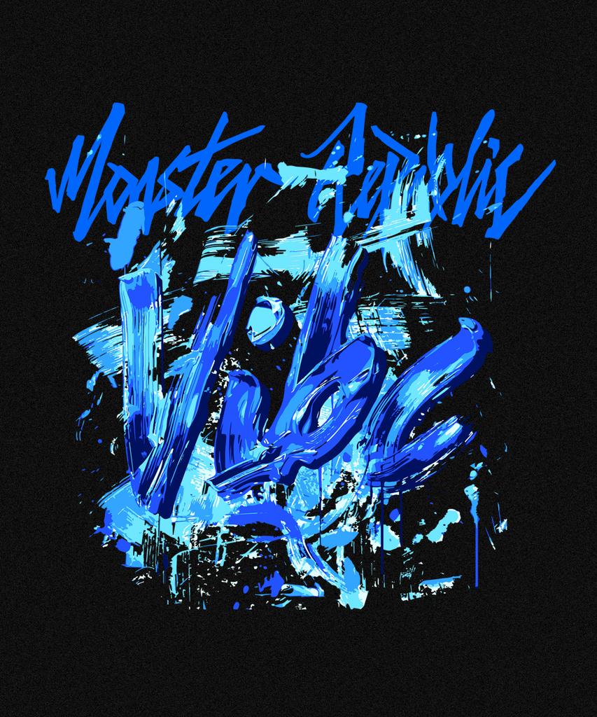 MONSTER REPUBLIC Vibe Vivid Blue T-Shirt Black