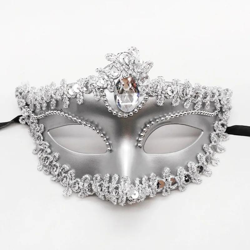 Woman Men Masquerade Mask Prom Sexy Lace Diamond Color Masks Mardi Gras Costume Party Easter Wedding Birthday Halloween