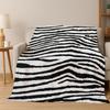 Schwarz Weiß Zebra Streifen Flanell Decke Weiche Warme Decke Überwurfdecke für Schlafzimmer Wohnzimmer Bett Reise Camping Picknick Geschenk
