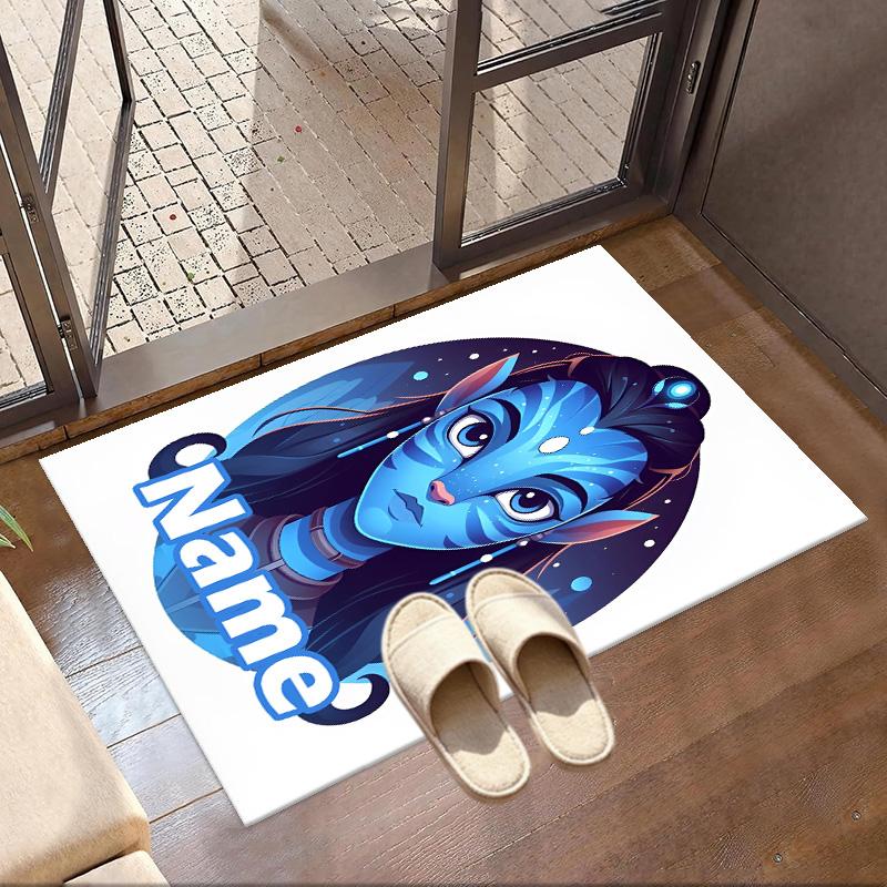 Custom Name Personalized Avatar Print Carpet, Versatile Home Decor Rug, for Playroom, Apartment, Balcony, Entryway, Hallway Gift