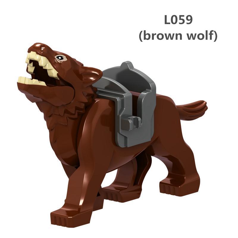 Magic Middle Series Classic Animals Building Blocks Creative War Mount Elk Boar Wolf DIY Bricks Toys For Children Christmas Gift