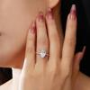 Elegant 4CT Teardrop Moissanite Ring for Women - S925 Sterling Silver, Classic Light Luxury Design.