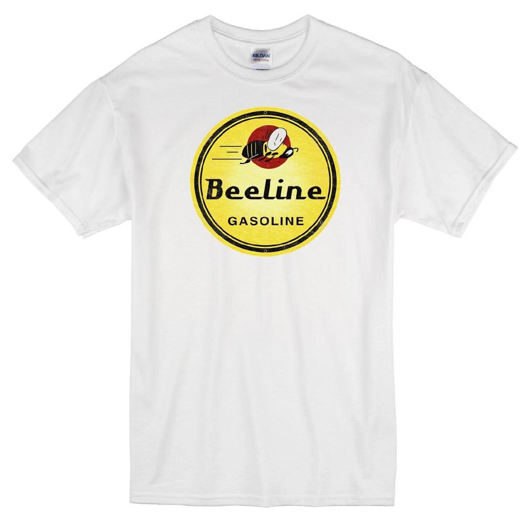 BEELINE MOTOR OIL GASOLINE SERVICE STATION RETRO LOGO WHITE T-shirt