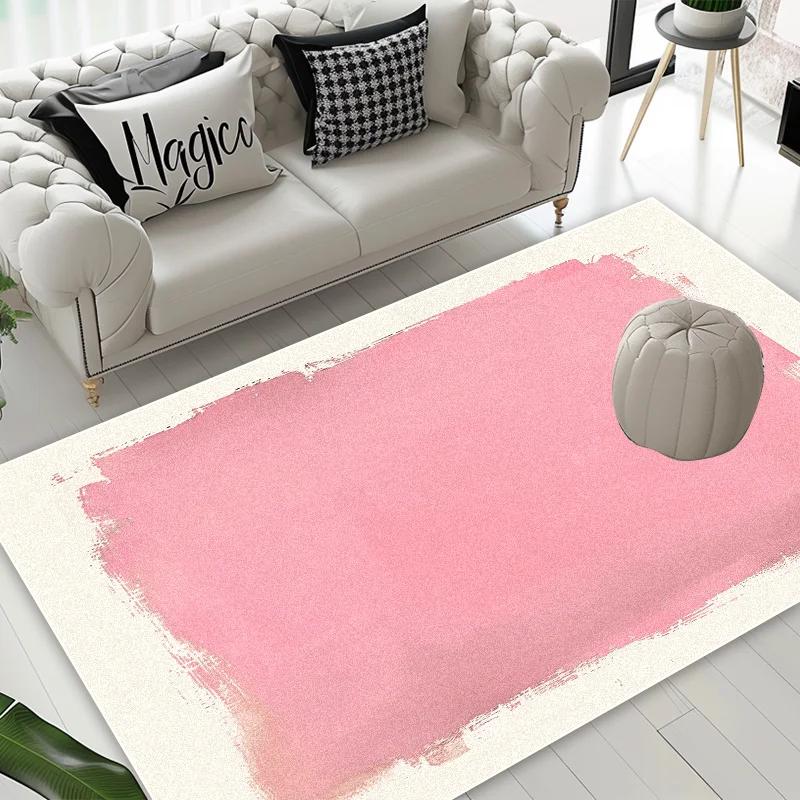 Nordic Abstract Light Luxury Living Room Carpet Solid Color Simple Non-slip Bedroom Rug Big Size Fluffy Decoration Home Foot Mat