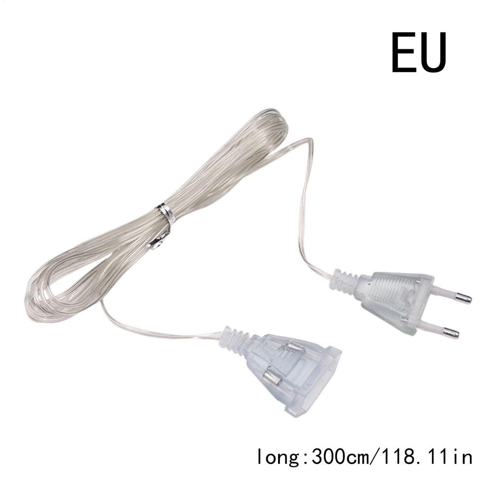 10 Ft Extension Cord For Christmas Lights Invisible 2 Prong Power Cable 220V Electric Cord Extender Light Fixtures Cords Wire