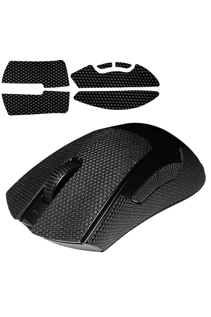 RURUis [Enhanced GripExcellent Absorbency] RURUis 2.0 PLUS Gaming Mouse Anti-Slip Tape for Razer DeathAdder V3 Pro (1 Set, Black)