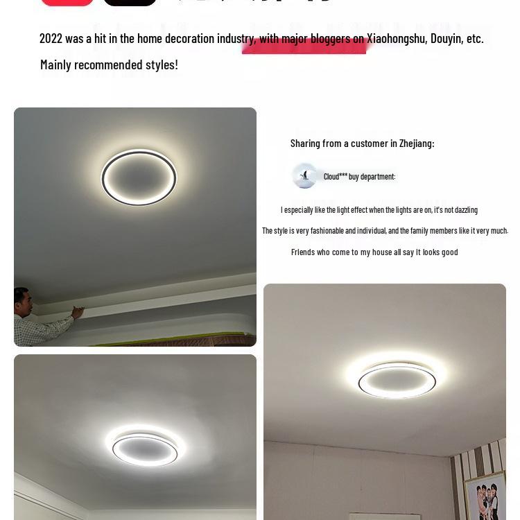 2025 Modern LED Ceiling Light with Remote Control - Minimalist Style for Master Bedroom & Living Room