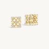 High-Grade Metal Geometric Round Inlaid Zircon Earrings, Simple, Fashionable And Unique Earrings.
