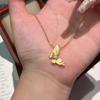 Gold Dot Diamond Brushed Butterfly Pendant Necklace Temperament Light Luxury Women'S Flash Collarbone Chain