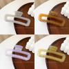 Contemporary Candy Color Oversized Hair Clip For Women Featuring Elegant Geometric Styles
