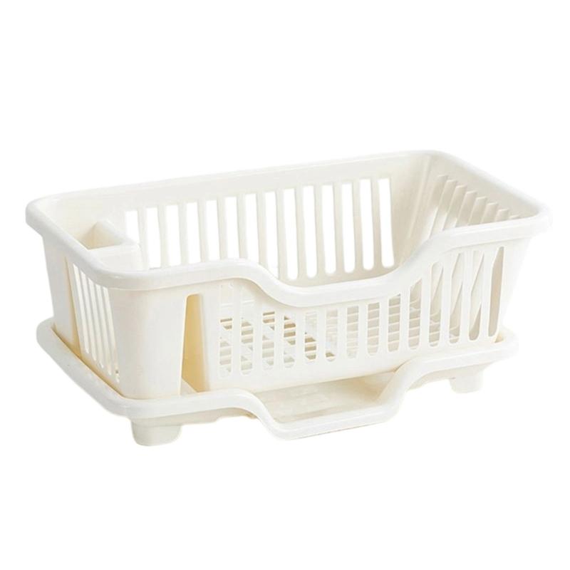 Upgrades Thickened Plastic Bowls Drying Rack for Campers with Removable Water Collector & Not Slip Feet for Plates Bowls
