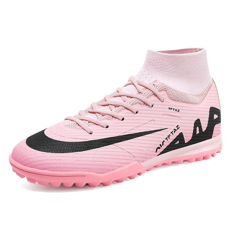 World Cup new youth football shoes student grass spikes men's and women's broken nails green shade training shoes