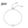 Bangles 1 Pair Bracelet Heart Decor Adjustable Length Couple Lead-free