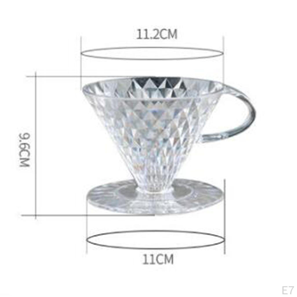 Over Coffee Filter Cup Reusable Maker Brewer Resin Holder Cafe Tools for kitchen and home