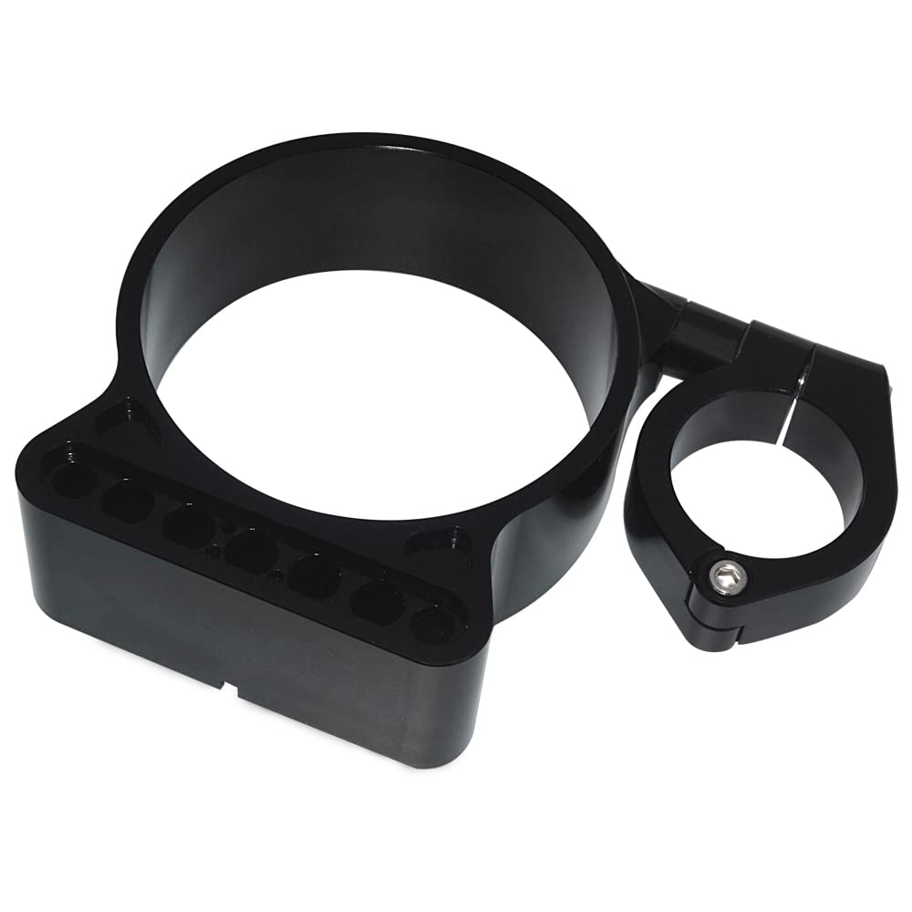 WOWTK Side Speedometer Relocation Mounting Bracket for Harley Sportster XL 883 1200 1995-2014 with 39mm Fork Tuber, Black