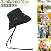 Women/Men Colorful Bucket Hat Hat With Tie Breathable Large Brim Adjustable Size Sun Hat Can Be Used As  Bag 54-58cm