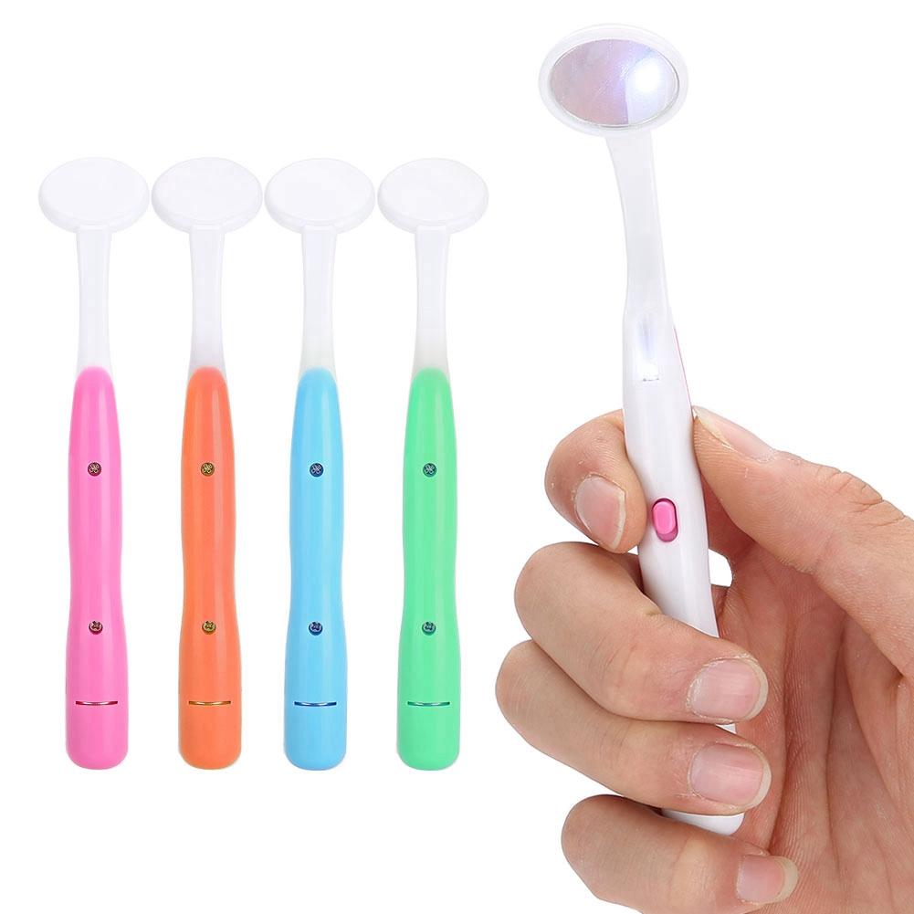 Professional Dentist Teeth Inspection Oral Mirror Dental Care Tool With LED Light
