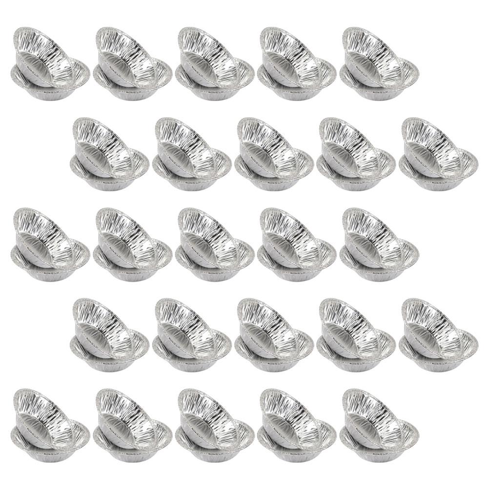 Muffin Cake Cups Egg Tart Mold Disposal Baking Tools Foil Mini Pie Tins Silver Cupcake Liners
