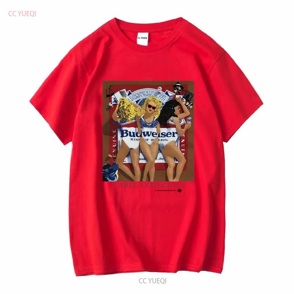 1989 Budweiser Vintage T Shirt Vintage Washed Comfortable Soft Stretched Casual Fashion Streetwear Top For Everyday Wear