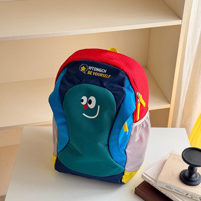 Unique Color-Blocking Lightweight Backpack Outdoor Color-Blocked Sports Hiking Bag School Season Backpack For Elementary School Students
