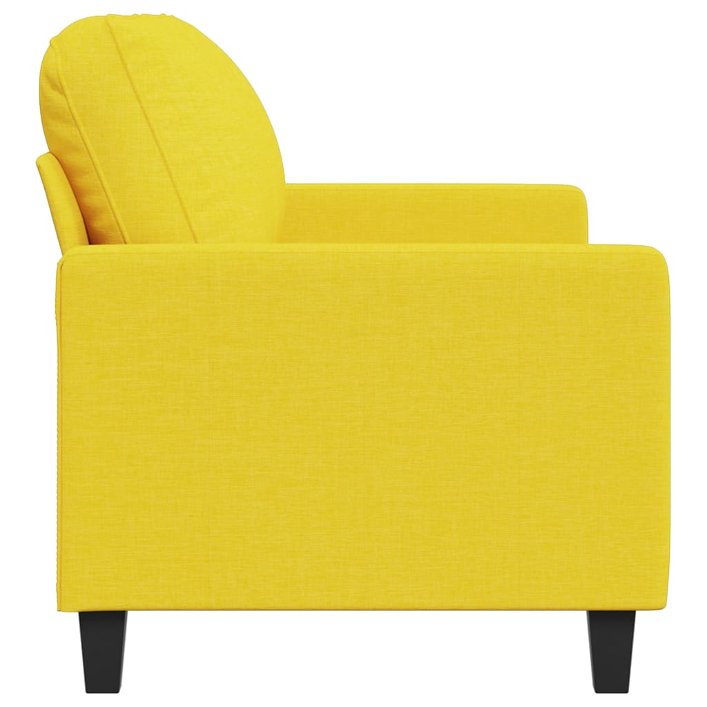 Vidaxl 2-Seater Sofa, Light Yellow, 140 Cm, Upholstered In Fabric