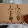 Handmade Boho Snake And Astrology Art Alloy Ear Jewelry For Women