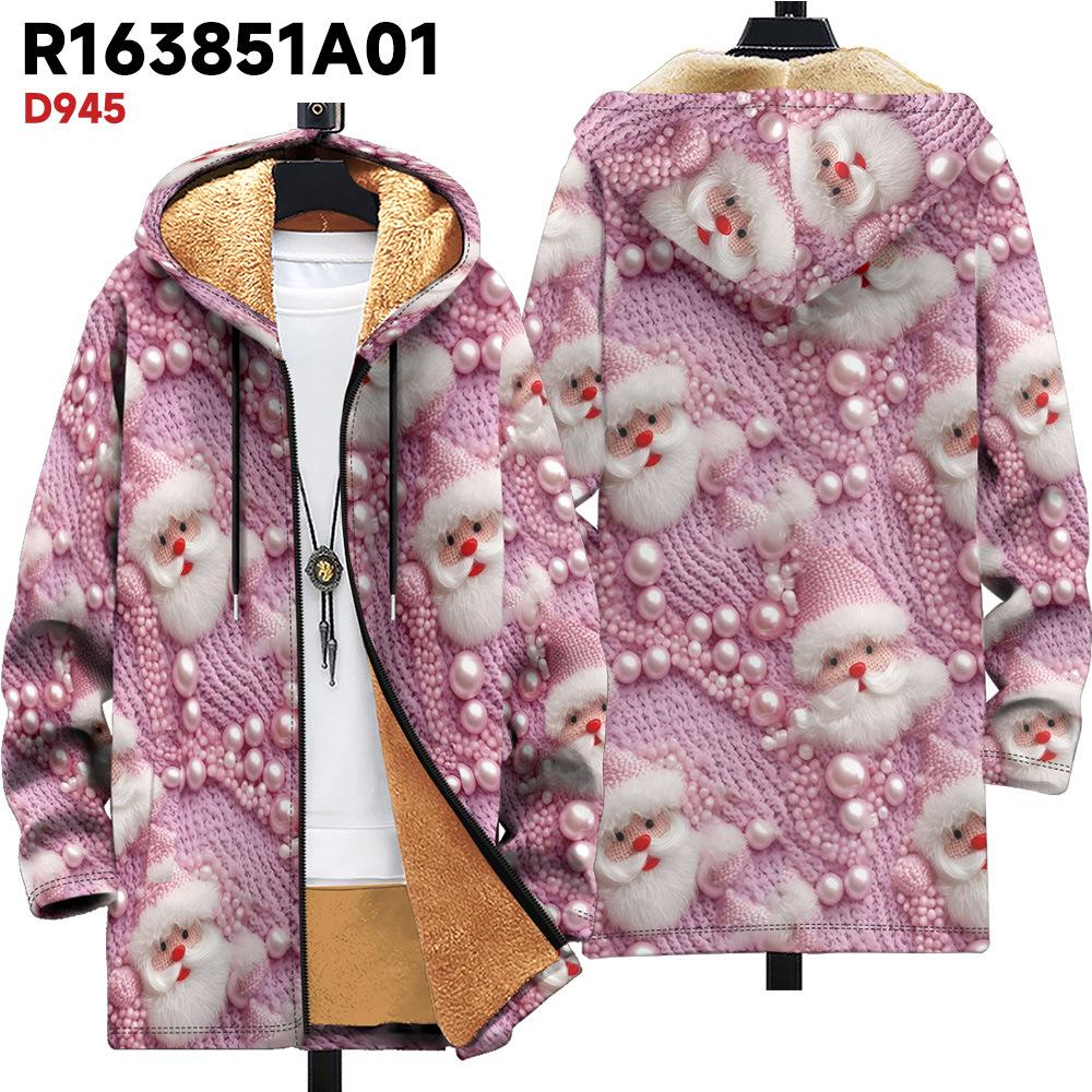 Nová bunda: vícebarevné vzorové prvky, kardigan s kapucí na zip, zateplené zimní oblečení s fleecovou podšívkou, žlutá podšívka, trendy bavlněné oblečení