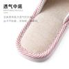 Linen cool slippers women's summer indoor silent non-slip home home couple home indoor cotton and linen men's comfort