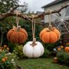 Yousheng Plush Pumpkin, with Maple Leaf Decor Halloween Decoration, 3D Pumpkin Throw Pillow, Soft Cute Harvest Festival Home
