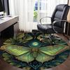 1pc Butterfly Moonlit Office Round Area Rug, Under Office Chairs Bedroom Living Room Home Decor, Room Deco