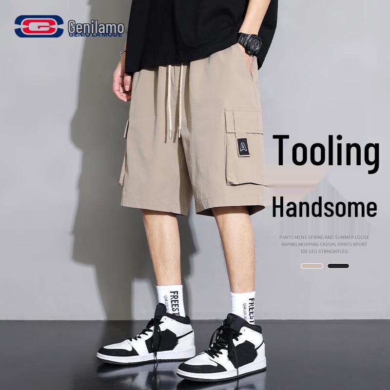 GENIOLAMODE Men s Loose Fit Casual Utility Shorts 3XL