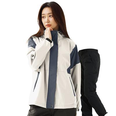 Set de îmbrăcăminte de ploaie și rezistent la vânt Golf Ușor de mișcat Munte și Perfect pentru Sezonul Ploios pentru Femei (Top Bottoms) Hidrofug, Respirabil,