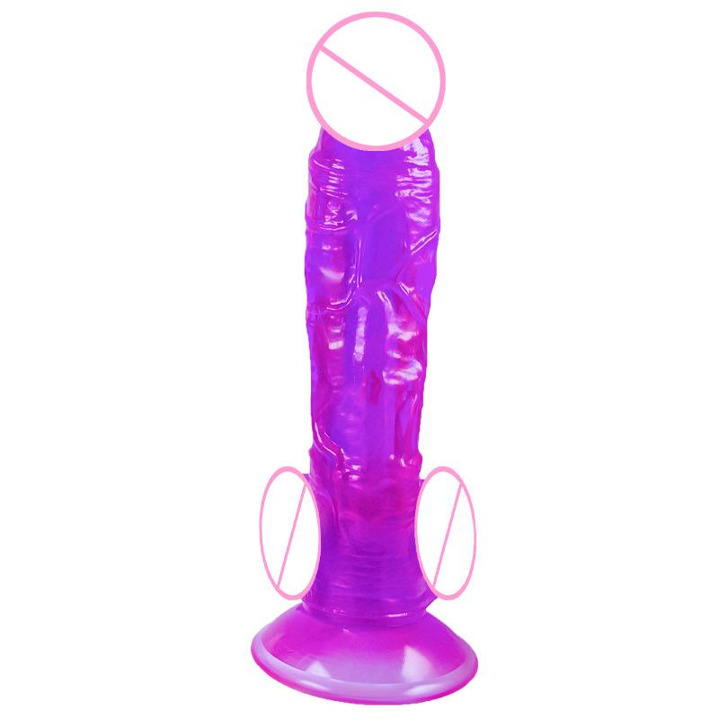 Dildo Feminino em Forma de U Cabeça Dupla Pênis Falso Pequeno Masturbador Feminino Cristal Colorido Produtos Eróticos