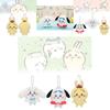 Charming Stuffed Animal Plush Keychain With Self-mocking Bear And Pudding Dog Features