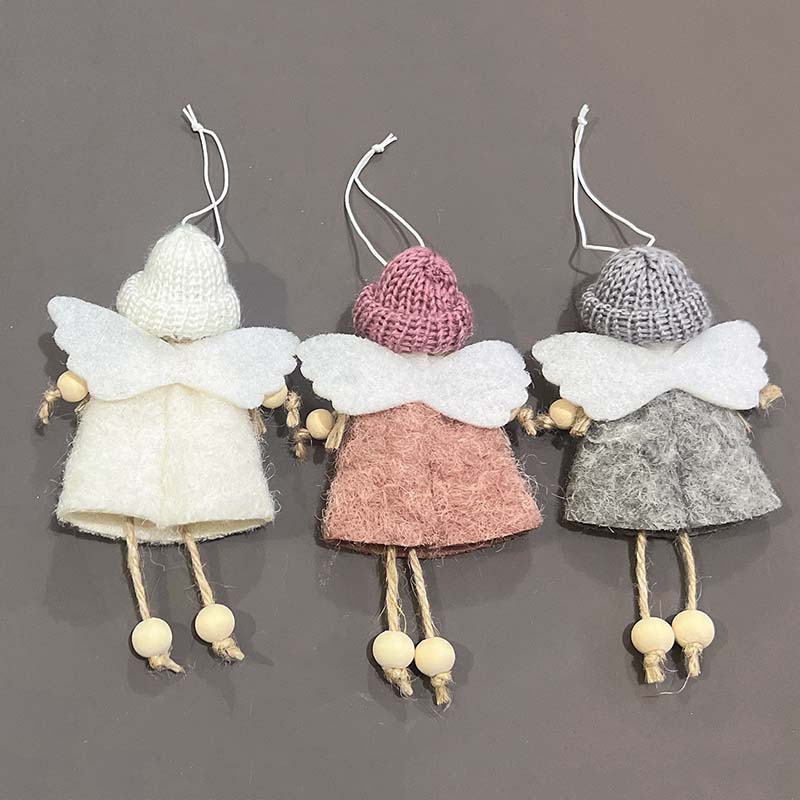 WTEMPO 1PC Christmas Decor Festive Wing Angel Doll Ornament for Christmas Tree Decor/Gift Giving Indoor Outdoor Cute Hanging Ornament Craft Gifts