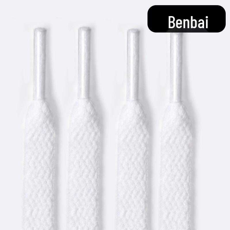 Customizable Black & White Flat Shoelaces for Air Force 1 and AJ1 Sneakers