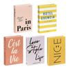 Elegant Paper Simulation Books Set of 5 for Stylish Interiors