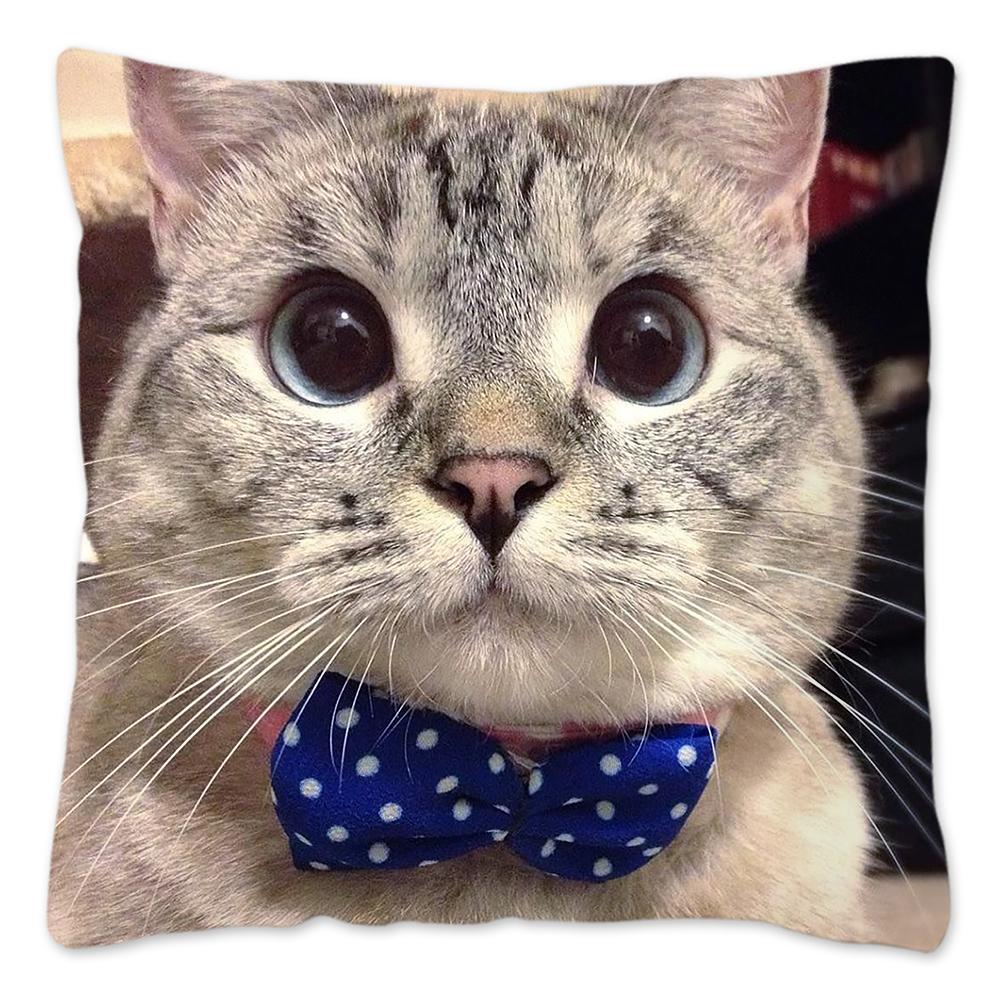 Veselé Vánoce Nora Kočka Povlak na polštář Tisková série Domov Čtvercový Kancelář Potah na polštář