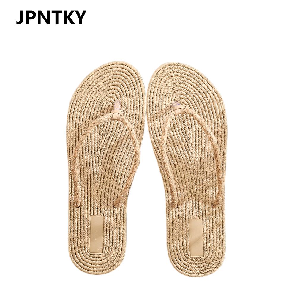 Damskie płaskie buty do chodzenia po domu, lniane klapki, kapcie domowe, damskie kapcie, wygodne damskie klapki plażowe, chaussure femme