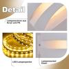 Applique murale LED d'intérieur - NETTLIFE - Design moderne - 3000K blanc chaud - 5 W - Blanc