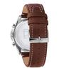 Tommy Hilfiger PARKER Multifunction Quartz Watch with Blue Dial and Brown Leather Strap Men's [Used]