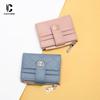 Women's Wallet Short Solid Color Wallet Card Bag Integrated Multi functional Zipper Zero Wallet