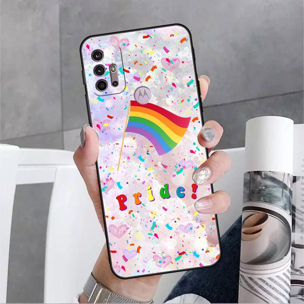 Hülle für Motorola G30 G60 G9 Play One Fusion Plus Edge 20 G8 Power Lite G22 G50 G200 G51 G71 G31 Handyhülle LGBT Schwule Liebe Funda